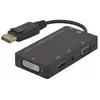 Image de Exertis Connect Convertisseur DisplayPort vers HDMI, DVI, VGA Convertit DisplayPort vers HDMI, DVI ou VGA. (DVI, HDMI, 8 cm), Adaptateur données + vidéo, Noir
