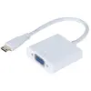 Image de Tecline Adaptateur mini-HDMI C mâle vers VGA femelle Pour utiliser un écran VGA via une prise HDMI libre. (15 cm), Adaptateur données + vidéo, Blanc