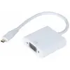 Image de Tecline Adaptateur entre prise Micro-HDMI et prise VGA Adaptateur pour l'utilisation d'un moniteur VGA par (Micro HDMI, 15 cm), Adaptateur données + vidéo, Blanc