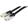 Image de Exertis Connect Câble HDMI haute vitesse avec Ethernet, haute qualité, plaqué or, HDMI mâle / mâle, gaine tressée (1.50 m), Câble vidéo, Noir, Gris