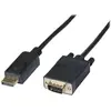 Image de Exertis Connect Câble adaptateur DisplayPort 1.1 vers VGA, DisplayPort mâle / VGA mâle, 2,0 m, noir (2 m), Câble vidéo, Noir