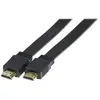 Image de Exertis Connect Câble plat HDMI haute vitesse, plaqué or, HDMI St. A / St. A, noir, 3,0 m câble plat HDMI vers dis (3 m), Câble vidéo, Noir