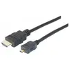Image de Exertis Connect Câble micro HDMI, haute vitesse avec Ethernet, plaqué or, HDMI mâle A / HDMI micro mâle D (2 m), Câble vidéo, Noir