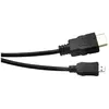 Image de Exertis Connect Câble Micro HDMI, haute vitesse avec Ethernet, plaqué or, HDMI mâle A / HDMI micro mâle D (5 m), Câble vidéo, Noir