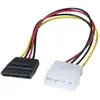 Image de Exertis Connect Câble adaptateur d'alimentation SATA, Molex vers SATA 4Pin Molex vers Sata Bu. par ex. pour (15 cm), Câble interne (PC)
