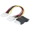 Image de Exertis Connect Câble adaptateur SATA, SATA vers 3x Molex, 1x SATA St. / 3x Molex Bu. Câble séparateur SATA (30 cm, SATA), Câble interne (PC)
