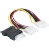 Image de Doubleur D'alimentation Sata Vers 3 Molex - 30 Cm