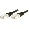 Image de Exertis Connect Câble patch F/UTP, CAT.6, noir, 15,0 m Câble patch avec protection anti-pli particulièrement étroite (F/UTP, CAT6, 15 m), Câble réseau