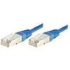 Image de Exertis Connect Câble de raccordement F/UTP, CAT.6, bleu, 10.0 m Câble de raccordement avec protection contre les (F/UTP, CAT6, 10 m), Câble réseau