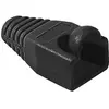 Image de Exertis Connect Passe-fils anti-pli pour connecteur modulaire RJ45, câble rond, noir, 10 pièces Passe-fils anti-pli, Réseau : accessoires