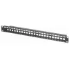 Image de Tecline Rack de modules pour 24 prises de connexion Keystone, 48.30cm (19"), noir RAL 9005 Pour la mise en, Armoire serveur : accessoires, Gris, Noir