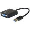 Image de Exertis Connect Adaptateur USB 3.0 pour carte graphique VGA Ajoutez rapidement une carte graphique à votre (VGA, 23 cm), Adaptateur données + vidéo, Noir
