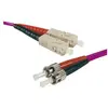 Image de Exertis Connect Câble patch FO Eco, 50/125 µm, fibre OM4, 2x ST mâle/SC duplex mâle, erika-violet, 10,0 m UPC (10 m), Câble réseau