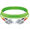Image de Exertis Connect Câble patch FO, 50/125 µm, fibre OM5, SC duplex mâle/femelle, UPC, vert citron, 2,0 m coupe UPC (2 m), Câble réseau
