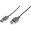 Image de Exertis Connect Câble d'extension USB 2.0, USB mâle A / USB fem. A, 1,0 m de câble USB pour applications standard (1 m, USB 2.0), Câble USB