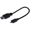 Image de Exertis Connect Câble adaptateur micro USB, USB Bu. A / USB Micro St. B, 0.15 m (OTG support) Pour connecter des (0.15 m, USB 2.0), Câble USB