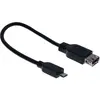 Image de Cordon Otg Usb 2.0 Micro B Et Type A (male-femelle) Noir