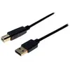 Image de Exertis Connect Câble USB 2.0 High Speed, plaqué or, mâle A/mâle B, noir, env. 3.0 m CBLE USB 2.0 (3 m, USB 2.0), Câble USB