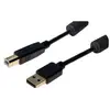 Image de Générique Câble USB 2.0 A/B + ferrites + or Noir- 5 m (5 m, USB 2.0), Câble USB