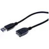 Image de Tecline Câble d'extension USB 3.0, USB 3.0 St. A / USB 3.0 Bu. A, noir, 0,5 m Prend en charge les taux de (0.50 m, USB 3.2 Gen 1), Câble USB