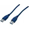 Image de Exertis Connect Câble USB 3.0, USB 3.0 St. A / USB 3.0 St. A, bleu, 2,0 m Supporte des taux de transfert jusqu'à (2 m, USB 3.2 Gen 2), Câble USB