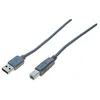 Image de Cordon USB 2.0 A / B gris - 3,0 m