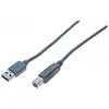 Image de Exertis Connect Câble USB 2.0, USB A / USB B, gris, 3.0 m (3 m, USB 2.0), Câble USB