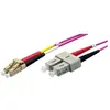 Image de Ekivalan LWL Duplex Patchkabel OM4, 50/125 µm, LC/SC, erikaviolett, 10,0 m (10 m), Câble réseau