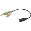 Image de Exertis Connect Adaptateur audio pour prise jack 3,5 mm, 0,15 m (Adaptateur jack), Adaptateur audio, Noir