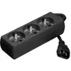 Image de Multiprise 3 prises CEE22 pour onduleur (norme IEC) (Noir) (0.80 m), Câble d'alimentation, Noir