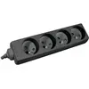 Image de Multiprise 4 Prises Sans Interrupteur Noire - 15 M