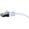 Image de Exertis Connect Câble de raccordement, plat, U/FTP, CAT.6, blanc, 3,0 m Câble de raccordement super plat, par ex. (U/FTP, CAT6, 3 m), Câble réseau
