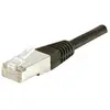 Image de Exertis Connect Câble patch F/UTP, CAT.6a, noir, 0.15 m Pour 10 Gigabit/s, avec protection contre les courbures (CAT6a, 0.15 m), Câble réseau