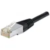 Image de Exertis Connect Câble patch F/UTP, CAT.6a, noir, 10.0 m Pour 10 Gigabit/s, avec protection contre les courbures (F/UTP, CAT6a, 10 m), Câble réseau