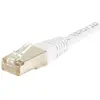 Image de Exertis Connect Câble de raccordement F/UTP, CAT.6, blanc, 1.5 m Câble de raccordement avec protection contre les (F/UTP, CAT6, 1.50 m), Câble réseau