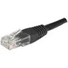 Image de Exertis Connect Câble patch U/UTP, non blindé, CAT.5e, noir, 0,15m Câble patch avec protection anti-plis (U/UTP, CAT5e, 0.15 m), Câble réseau