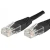 Image de Exertis Connect Câble patch U/UTP, non blindé, CAT.5e, noir, 2,0m Câble patch avec protection anti-plis (U/UTP, CAT5e, 2 m), Câble réseau