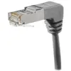 Image de Exertis Connect Câble patch S/FTP, Cat.6A, coudé des deux côtés, gris, 1,0 m les deux connecteurs coudés vers le bas (PiMF, S/FTP, CAT6a, 1 m), Câble réseau
