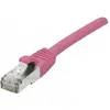 Image de Exertis Connect Câble patch S/FTP (PiIMF), Cat 6A (EIA/TIA), rose, 15,0 m Câble patch avec une protection anti-plis (S/FTP, CAT6a, 15 m), Câble réseau