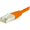 Image de Exertis Connect Câble de raccordement S/FTP, PiMF, CAT.6, orange, 0.3 m Câble de raccordement avec protection (S/FTP, CAT6, 0.30 m), Câble réseau