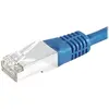 Image de Exertis Connect Câble de raccordement S/FTP, PiMF, CAT.6, bleu, 1,0 m Câble de raccordement avec protection contre (S/FTP, CAT6, 1 m), Câble réseau