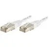 Image de Exertis Connect Câble de raccordement S/FTP, PiMF, CAT.6, blanc, 10,0 m Câble de raccordement avec protection (S/FTP, CAT6, 10 m), Câble réseau