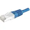 Image de Exertis Connect Câble patch S/FTP (PIMF), CAT.6A EIA/TIA, Class EA, bleu, 1,0 m Câble patch avec coude (S/FTP, CAT6a, 1 m), Câble réseau