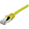 Image de Exertis Connect Câble patch S/FTP (PiIMF), Cat 6A (EIA/TIA), jaune, 0,15 m Câble patch avec coude particulièrement (PiMF, S/FTP, CAT6a, 0.15 m), Câble réseau
