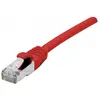 Image de Exertis Connect Câble de raccordement S/FTP (PiIMF), Cat 6A (EIA/TIA), rouge, 15.0 m Câble de raccordement avec (S/FTP, CAT6a, 15 m), Câble réseau