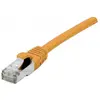 Image de Exertis Connect Câble patch S/FTP (PiIMF), Cat 6A (EIA/TIA), orange, 0,15 m Câble patch avec câble coudé (S/FTP, CAT6a, 0.15 m), Câble réseau