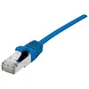 Image de Cordon Patch Blindé Rj45 Fin Bleu 1m Cat 6a S/ftp Lsoh Sng