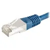 Image de Exertis Connect Câble patch F/UTP, CAT.6a, bleu, 0.15 m Pour 10 Gigabit/s, avec protection contre les courbures (F/UTP, CAT6a, 0.15 m), Câble réseau