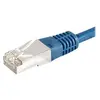 Image de Exertis Connect Câble patch F/UTP, CAT.6a, bleu, 1.0 m Pour 10 Gigabit/s, avec protection extra étroite contre la (F/UTP, CAT6a, 1 m), Câble réseau