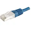 Image de Exertis Connect Câble patch F/UTP, CAT.6a, bleu, 20.0 m Pour 10 Gigabit/s, avec protection contre les courbures (F/UTP, CAT6a, 20 m), Câble réseau
